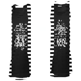 My Grandkids Have Paws Funny Dog Cat Grandma Men Women Tank Top Graphic Print Unisex - Thegiftio UK
