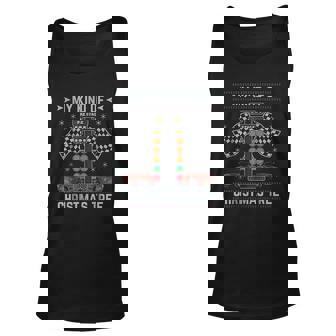 My Kind Of Christmas Tree Drag Racing Ugly Christmas Men Women Tank Top Graphic Print Unisex - Thegiftio