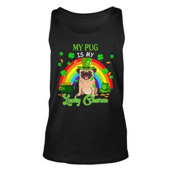 My Pug Is My Lucky Charm St Patricks Day Dog Owner Unisex Tank Top - Seseable