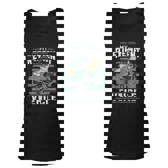My Retirement Vehicle Funny Riding Lawn Mower Retro Dad Gift Men Women Tank Top Graphic Print Unisex - Thegiftio UK