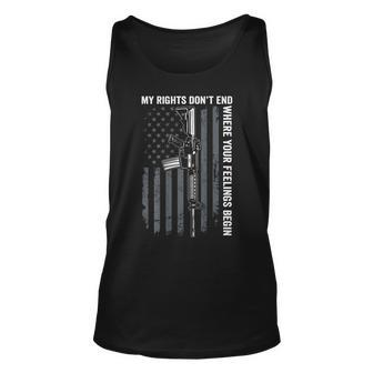 My Rights Dont End Where Your Feelings Begin - On Back Unisex Tank Top - Seseable