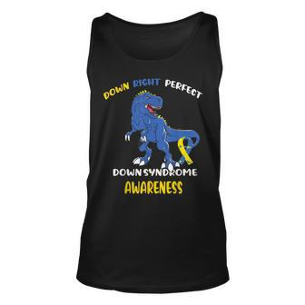 My Son Down Right Ideal Down Syndrome Awareness T-Rex 2023 Unisex Tank Top | Mazezy