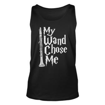 My Wand Chose Me - Clarinet Player Clarinetist Music Lover Unisex Tank Top | Mazezy