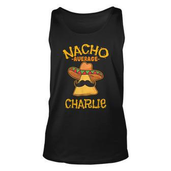 Nacho Average Charlie Personalized Name Funny Taco Unisex Tank Top - Seseable