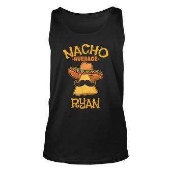 Nacho Average Ryan Personalized Name Funny Taco Unisex Tank Top - Seseable