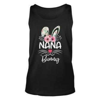 Nana Bunny Cute Bunny Face Happy Easter Grandma Unisex Tank Top | Mazezy