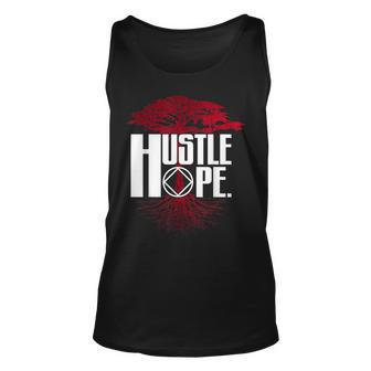 Narcotics Anonymous Hustle Hope Recovery Na Aa Sobriety Unisex Tank Top | Mazezy