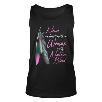 Native American Indian A Woman With Native Blood Unisex Tank Top | Mazezy