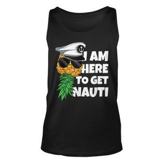 Here To Get Nauti Cruise Boat Upside Down Pineapple Swinger Tank Top | Mazezy