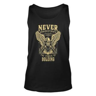 Never Underestimate The Power Of Bolding Personalized Last Name Unisex Tank Top - Seseable