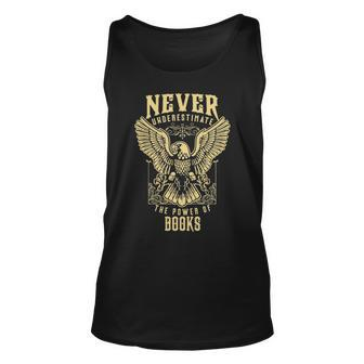 Never Underestimate The Power Of Books Personalized Last Name Unisex Tank Top - Seseable