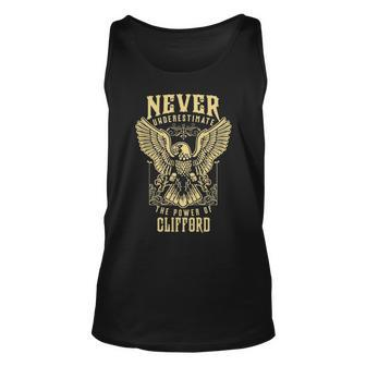 Never Underestimate The Power Of Clifford Personalized Last Name Unisex Tank Top - Seseable