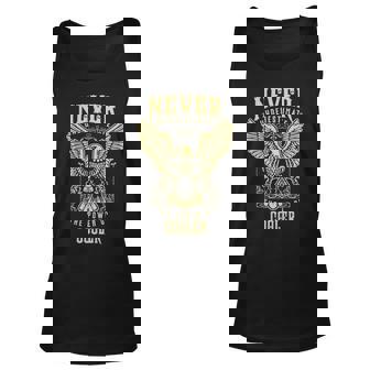 Never Underestimate The Power Of Cooler Personalized Last Name Unisex Tank Top | Seseable CA