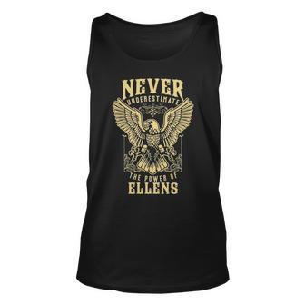 Never Underestimate The Power Of Ellens Personalized Last Name Unisex Tank Top - Seseable