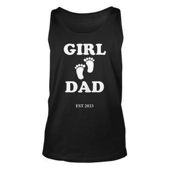 New Dad Pregnancy Announcement For Girl Dads Fathers Day Unisex Tank Top - Thegiftio UK