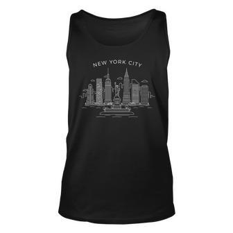 New York City Skyline Ny Vintage New York City Nyc Unisex Tank Top | Mazezy