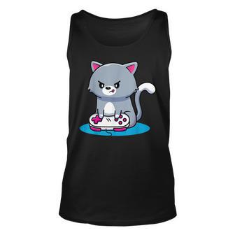 Niedliche Gaming Katze Video Game Computer Videogame Pc Tank Top - Seseable