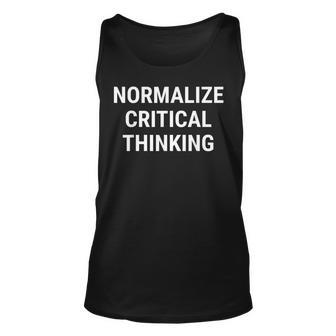 Normalize Critical Thinking Libertarian Conservative Liberty Tank Top | Mazezy