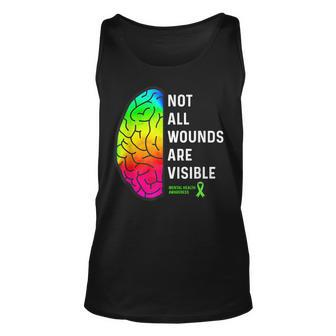 Not All Wounds Are Visible - Mental Health Awareness Unisex Tank Top | Mazezy