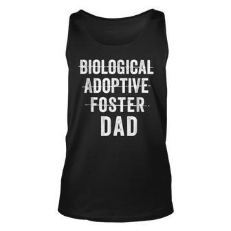Not Biological Adoptive Foster Just Dad Shirt Fathers Day Unisex Tank Top | Mazezy