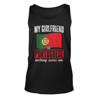 Mens Nothing Scares Me My Girlfriend Is Portugal Portuguese Tank Top | Mazezy
