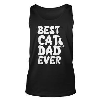 Novelty Best Cat Dad Ever Unisex Tank Top | Mazezy