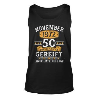 November 1972 Lustige Geschenke Zum 50 Geburtstag Mann Frau Tank Top - Seseable