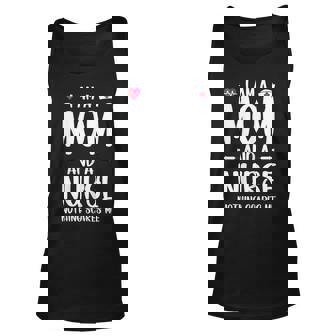 Womens Nurse Lovers I Am A Mom And A Nurse Nothing Scares Me Tank Top | Mazezy