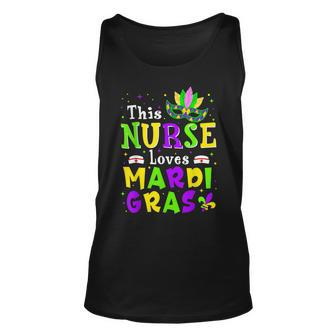 Nurse Mardi Gras Scrub Top Rn Icu Pacu Nicu Er Cna Women V5 Unisex Tank Top - Seseable