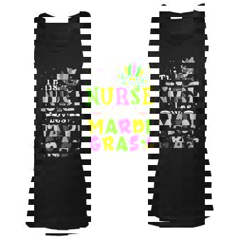 Nurse Mardi Gras Scrub Top Rn Icu Pacu Nicu Er Cna Women V5 Unisex Tank Top - Seseable