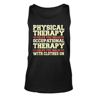 Occupational Therapist Professional Healthcare Therapy Ot Unisex Tank Top | Mazezy