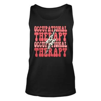 Occupational Therapy Therapist Groovy Retro Vintage Ot Unisex Tank Top | Mazezy