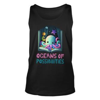 Oceans Of Possibilities Summer Reading 2023 Kawaii Octopus Tank Top | Mazezy