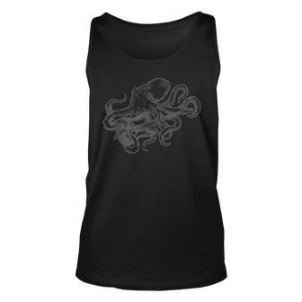 Octopus Playing Acoustic Guitar Cool Musician Guitarist Unisex Tank Top - Seseable