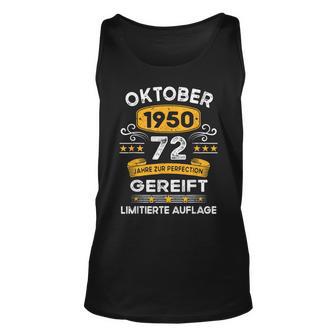 Oktober 1950 Lustige Geschenke 72 Geburtstag Tank Top - Seseable