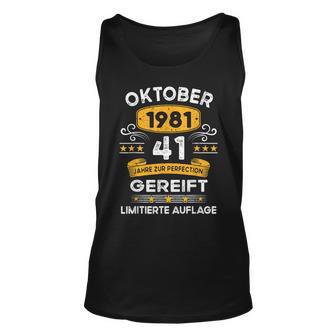 Oktober 1981 Lustige Geschenke 41 Geburtstag Tank Top - Seseable