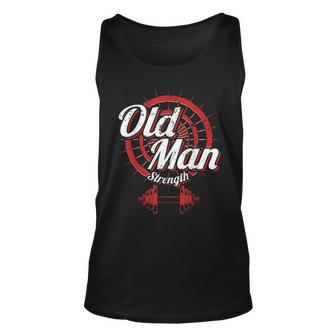 Old Man Strength Fitness Workout Gym Lover Body Building Unisex Tank Top | Mazezy