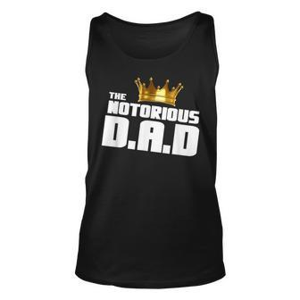 Old School Funny Hip Hop Fathers Day Notorious Dad Unisex Tank Top - Thegiftio UK