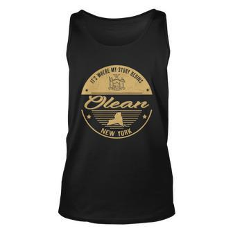 Olean New York Its Where My Story Begins Unisex Tank Top - Seseable