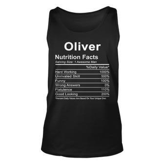 Oliver Name Funny Gift Oliver Nutrition Facts V2 Unisex Tank Top - Seseable