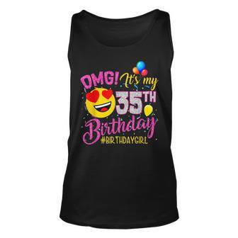 Omg Its My 35Th Birthday Mädchen- Zum 35 Geburtstag Tank Top - Seseable