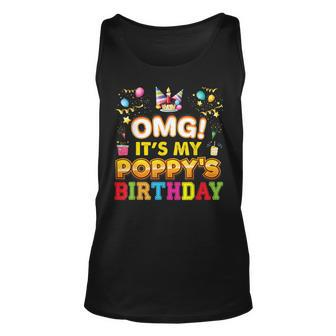 Omg Its My Poppy Birthday Happy Gift Vintage Perfect Kid Unisex Tank Top - Seseable