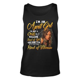Once In A Lifetime Black Girl April Birthday Mothers Day Unisex Tank Top - Seseable