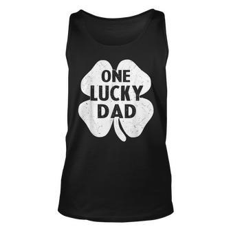 One Lucky Dad St Patricks Day Shamrock Daddy Unisex Tank Top - Seseable