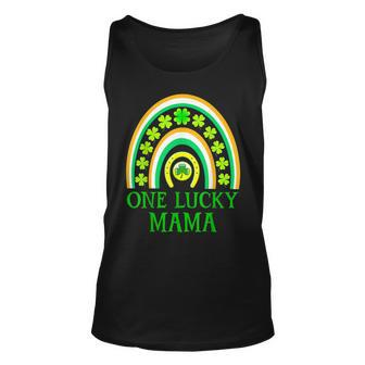 One Lucky Mama St Patricks Day Rainbow Matching Outfit Unisex Tank Top - Seseable