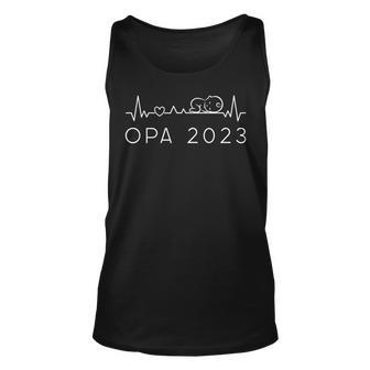 Opa 2023 Herzschlag Schwangerschaft Verkünden Für Großvater Tank Top - Seseable