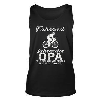 Opa auf Fahrrad Unisex TankTop, Cool für Radfahrende Großväter - Seseable