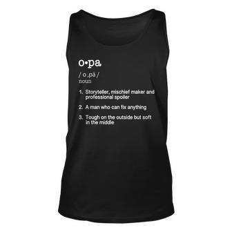 Opa Definition T Shirt - Fathers Day Present Gift Tee Unisex Tank Top | Mazezy