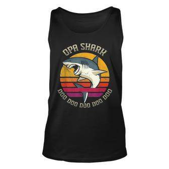 Opa Shark Fathers Day Gift From Family Unisex Tank Top - Seseable