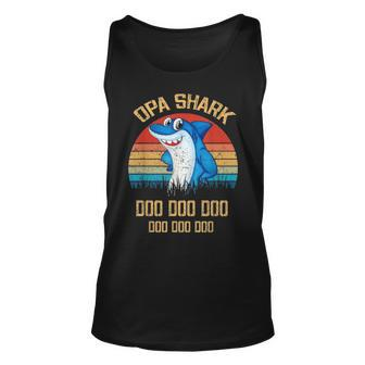 Opa Shark Fathers Day Gift From Family V3 Unisex Tank Top - Seseable